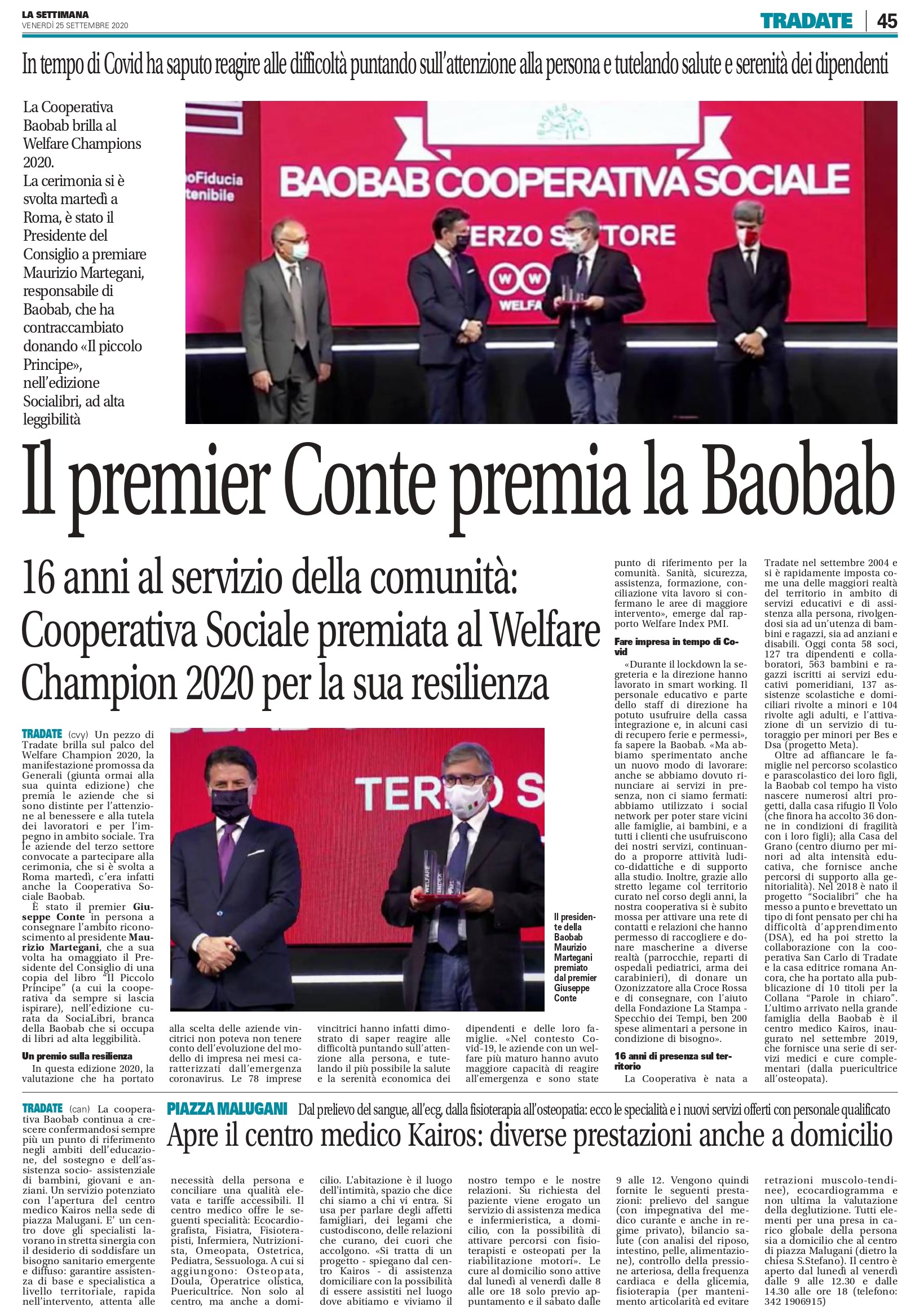 Articolo su La settimana di Saronno