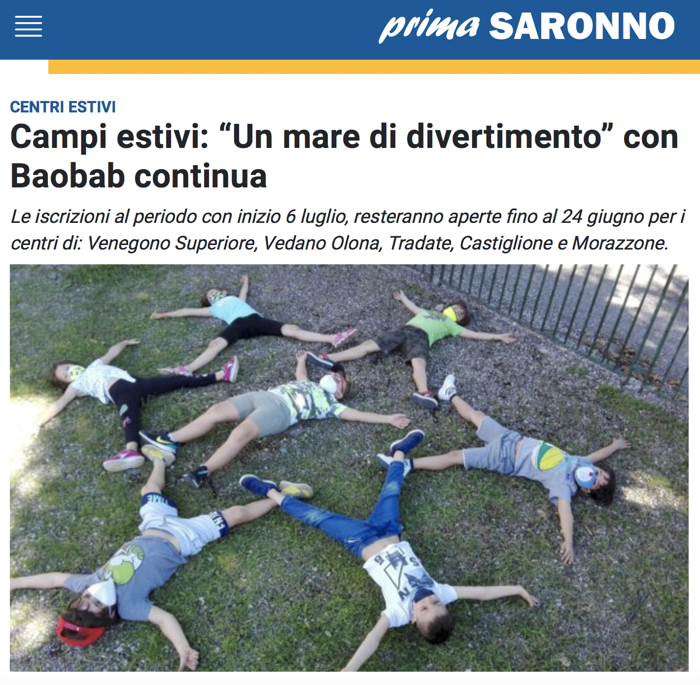 Articolo on line