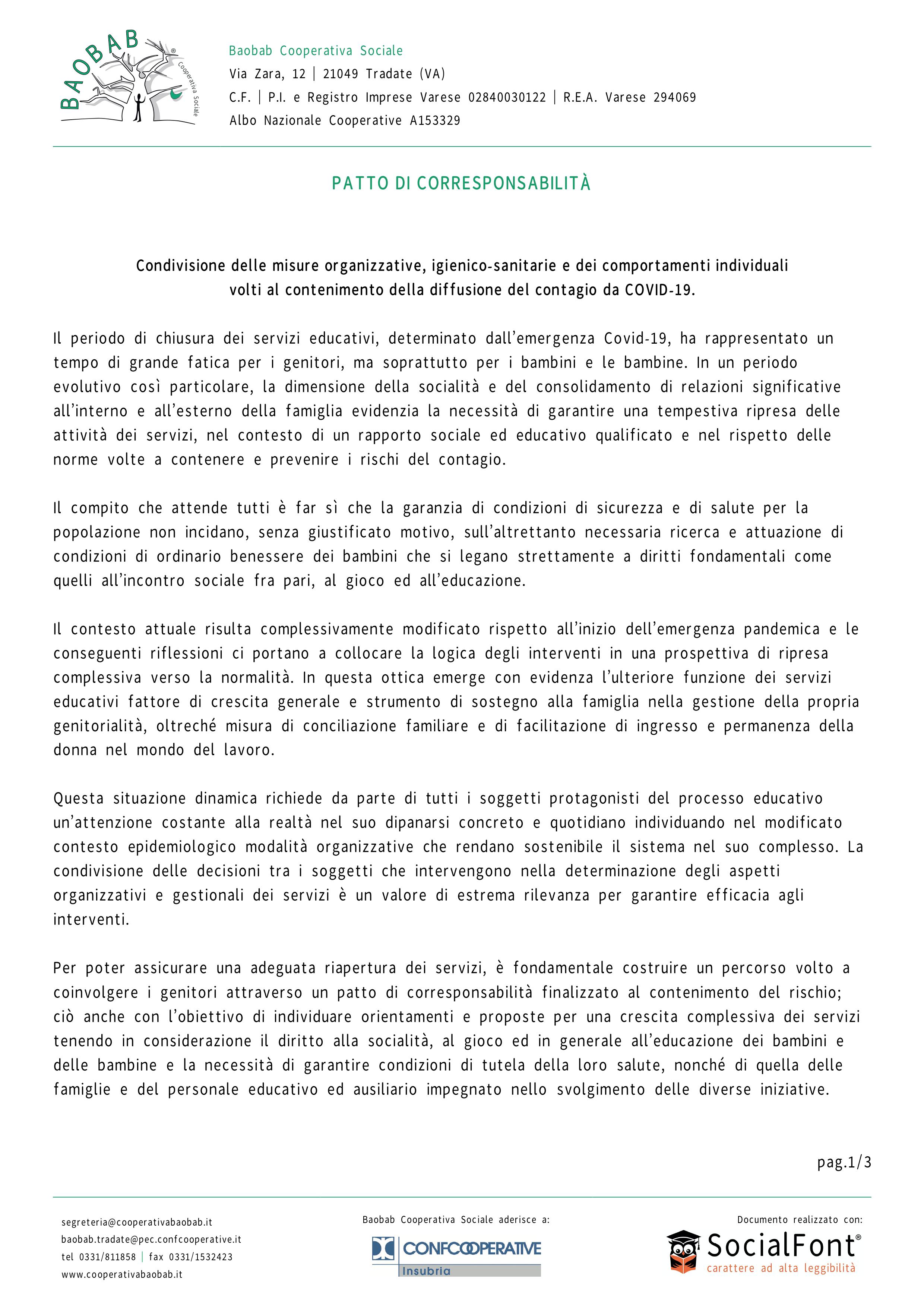 patto di corresponsabilità 1